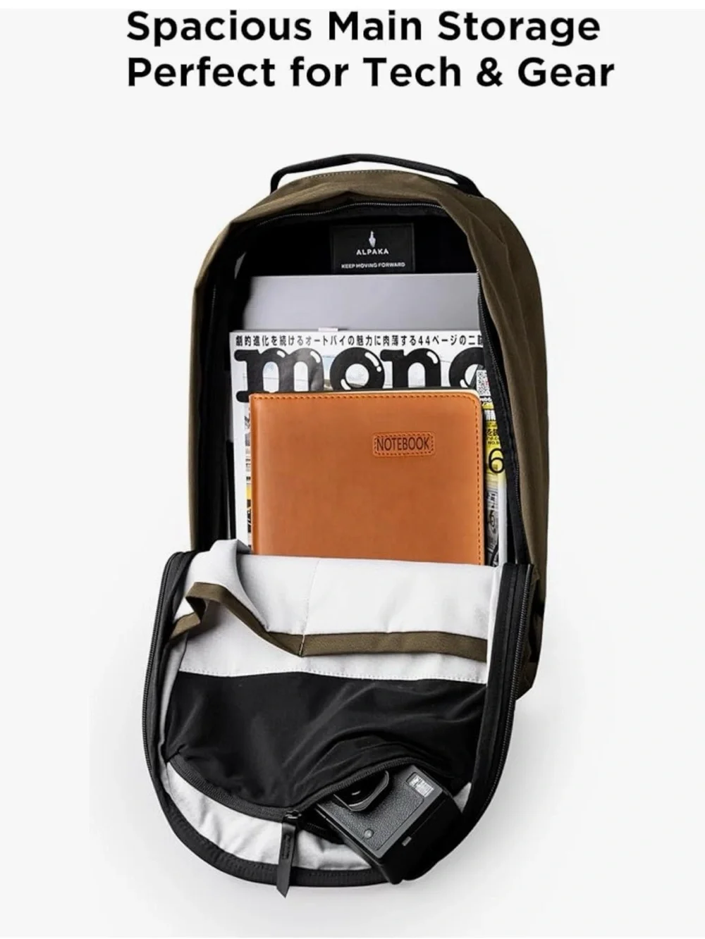 Olive Green Minimalist Everyday Backpack